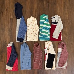 Toddler Boy Bundle - set of 9 long sleeve shirts 2T